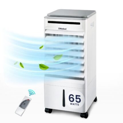 NOBEL AIR COOLER WHITE 6 LITRES IONIZER LEFT AND RIGHT SWING 3 WIND SPEEDS COOLING NOBEL-NAC30R