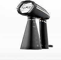 NOBEL FABRIC STEAMER BLACK 350 ML 1600W STAINLESS STEEL SOLE PLATE HANDGRIP SWIVEL AUTO SHUTOFF