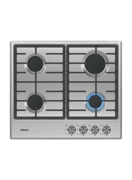 NOBEL-NBH6040SSH NOBEL GAS HOBS STAINLESS STEEL 60 CM 4 GAS BURNER FFD CAST IRON