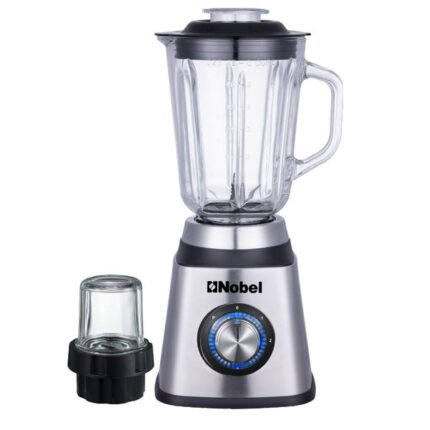 NOBEL TABLE TOP BLENDER STAINLESS STEEL 1.5 LITRES GLASS JAR 2 SPEED - PULSE STAINLESS STEEL BLADE OVER HEAT PROTECTION NOBEL-NB515CR